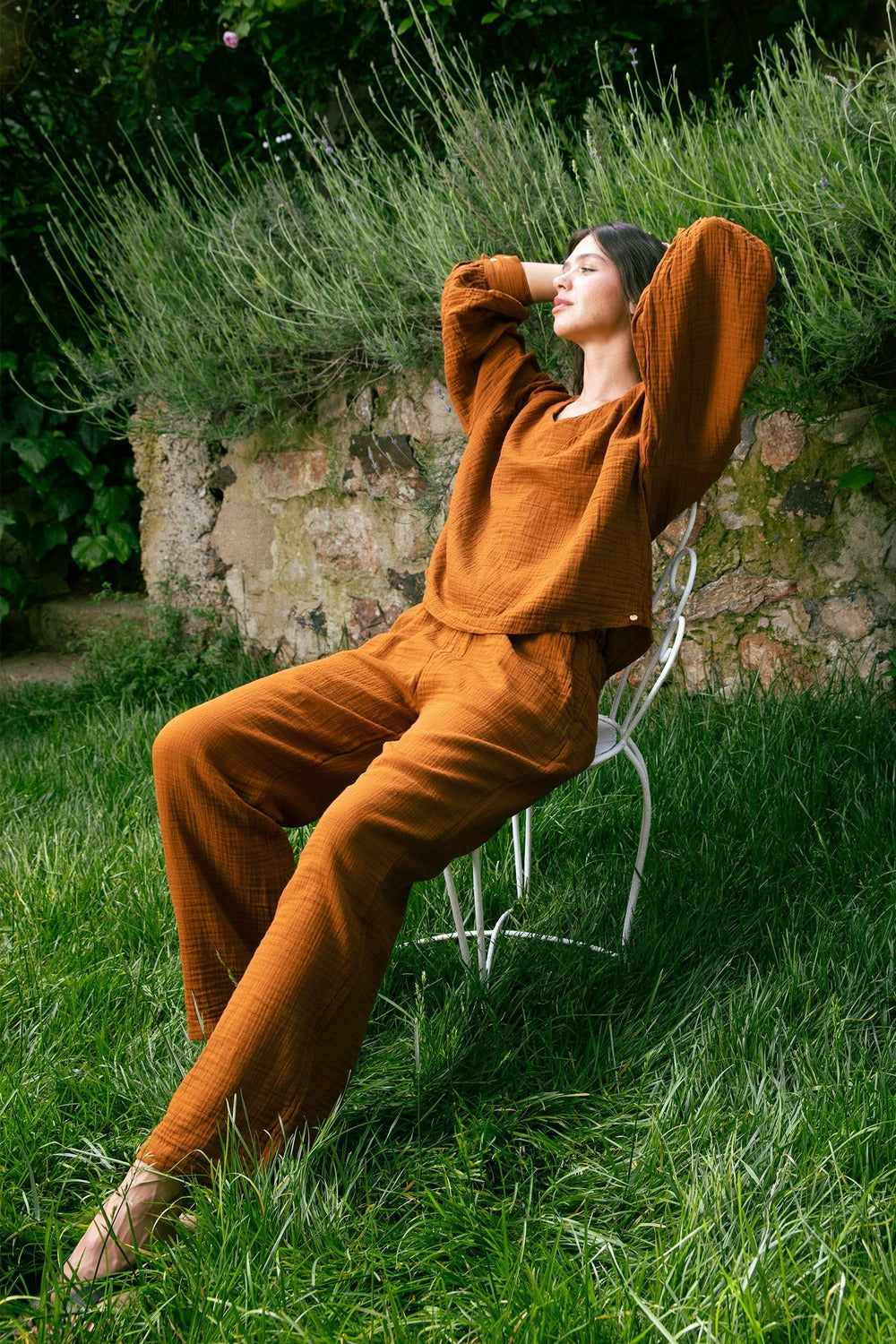 Handarte Los Angeles-Tarçın Müslin Pantolon-Pantolon-7-Milagron.com
