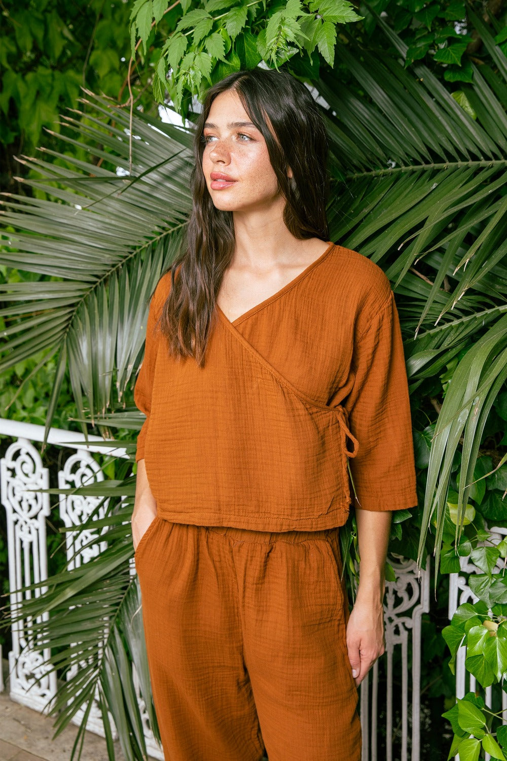 Handarte Los Angeles-Tarçın Müslin Wrap Top-Top-3-Milagron.com