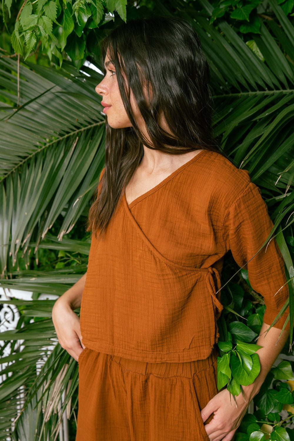 Handarte Los Angeles-Tarçın Müslin Wrap Top-Top-5-Milagron.com