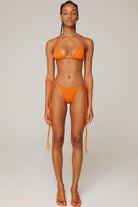 Haracci-Isla İpli Üçgen Turuncu Bikini Set-Bikini & Mayo-3-Milagron.com