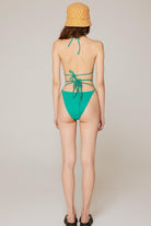 Haracci-Isla İpli Üçgen Yeşil Bikini Set-Bikini & Mayo-2-Milagron.com