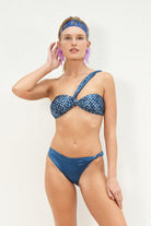 Haracci-Magic Fish Tek Omuzlu Bikini Nikel Mavi-Bikini & Mayo-1-Milagron.com