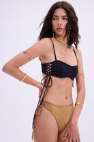 Haracci-Nile Queen Siyah Altın Rengi Bikini-Bikini & Mayo-1-Milagron.com