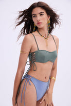 Haracci-Nile Queen Yeşil Mavi Bikini-Bikini & Mayo-1-Milagron.com