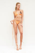 Haracci-Queen of Flowers Üçgen Bikini Mango Sarısı-Bikini & Mayo-3-Milagron.com