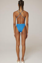 Haracci-Savanna V-Yaka Çapraz Askılı Mavi Mayo-Bikini & Mayo-2-Milagron.com