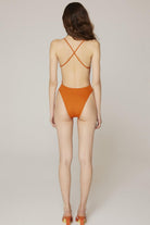 Haracci-Savanna V-Yaka Çapraz Askılı Turuncu Mayo-Bikini & Mayo-2-Milagron.com