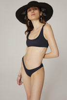 Haracci-Sierra Bra Görünümlü Sportif Derin Koyu Lacivert Bikini Set-Bikini & Mayo-1-Milagron.com