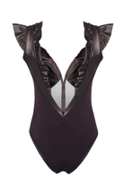 Haracci-Wings of a Queen Mayo Koyu Kahverengi-Bikini & Mayo-6-Milagron.com