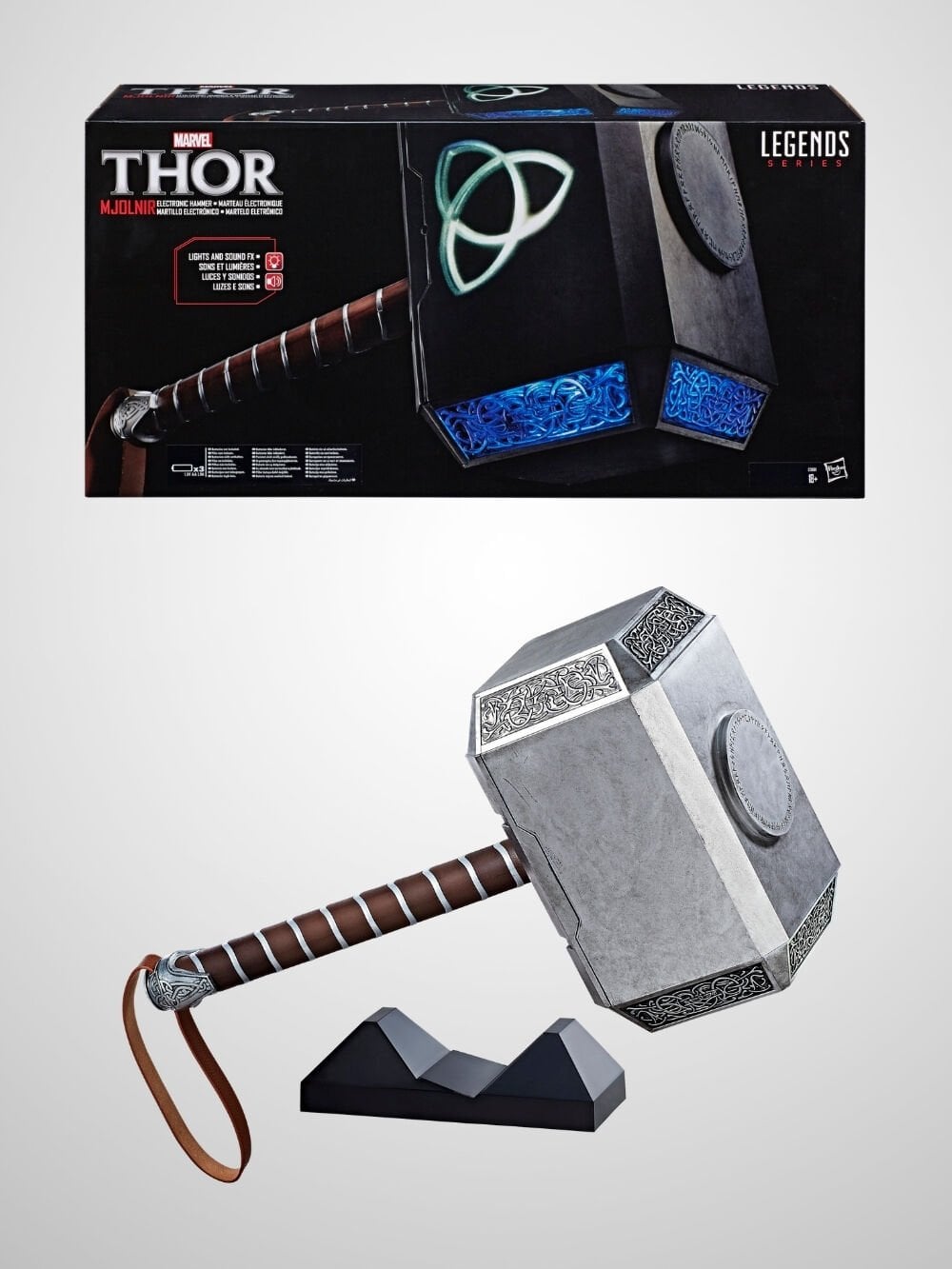 Marvel Legends Thor Mjolnir Premium Elektronik Hammer, Ses Ve Işık Efektli