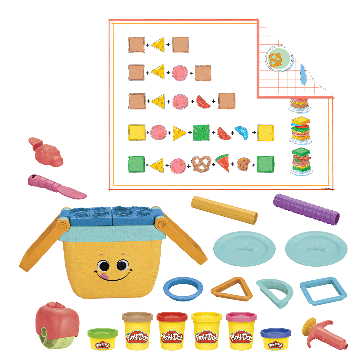 F6916 Play-Doh Piknik Şekilleri Başlangıç Seti +3 Yaş
