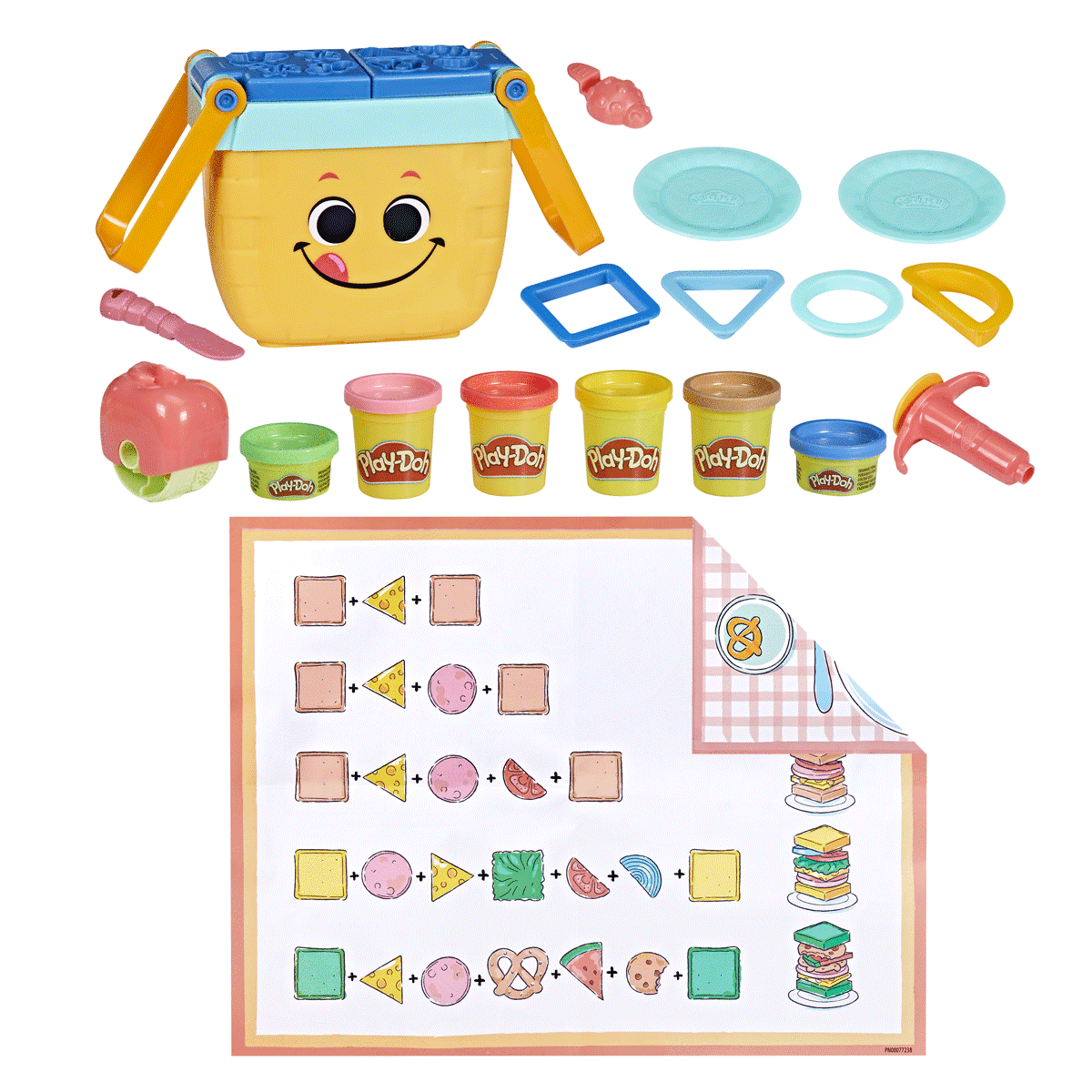 F6916 Play-Doh Piknik Şekilleri Başlangıç Seti +3 Yaş