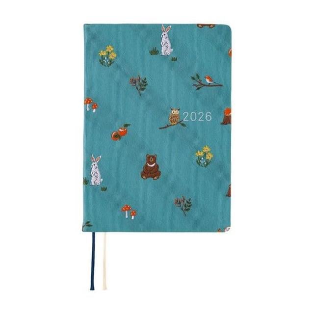 Hobonichi Ajanda Techo Hon - A6 English - Bow & Tie: In The Forest - 2026 Jan Start