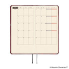 Hobonichi Techo Weeks English Slim Schedule Book - Little My : 2026 Monday Start Deep Red
