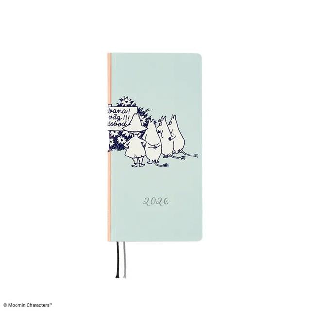 Hobonichi Techo Weeks English Slim Schedule Book - Moomin : 2026 Monday Start Mint