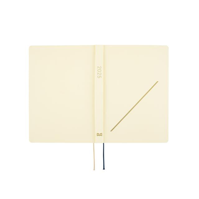 Hobonichi-Hon A5 2025 Japanese Version Slash (Ivory) Delivery Ajanda/Planner-Çizgili-3-Milagron.com