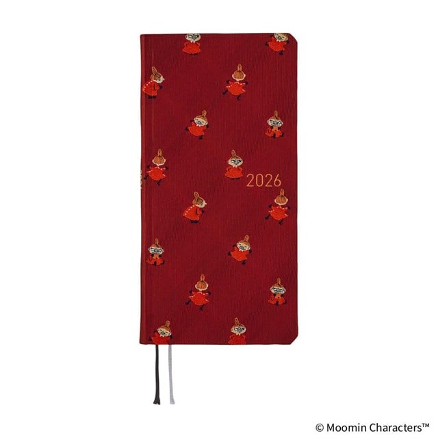 Hobonichi Techo Weeks Japanese Slim Schedule Book - Little My : 2026 Monday Start Deep Red