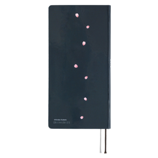 Hobonichi-Techo Weeks 2025 Hiroko Kubota: Night Cherry Blossom Snow Globe Ajanda/Planner-Çizgili-2-Milagron.com