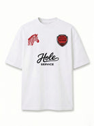 Hole Service Baskılı Oversize T-Shirt