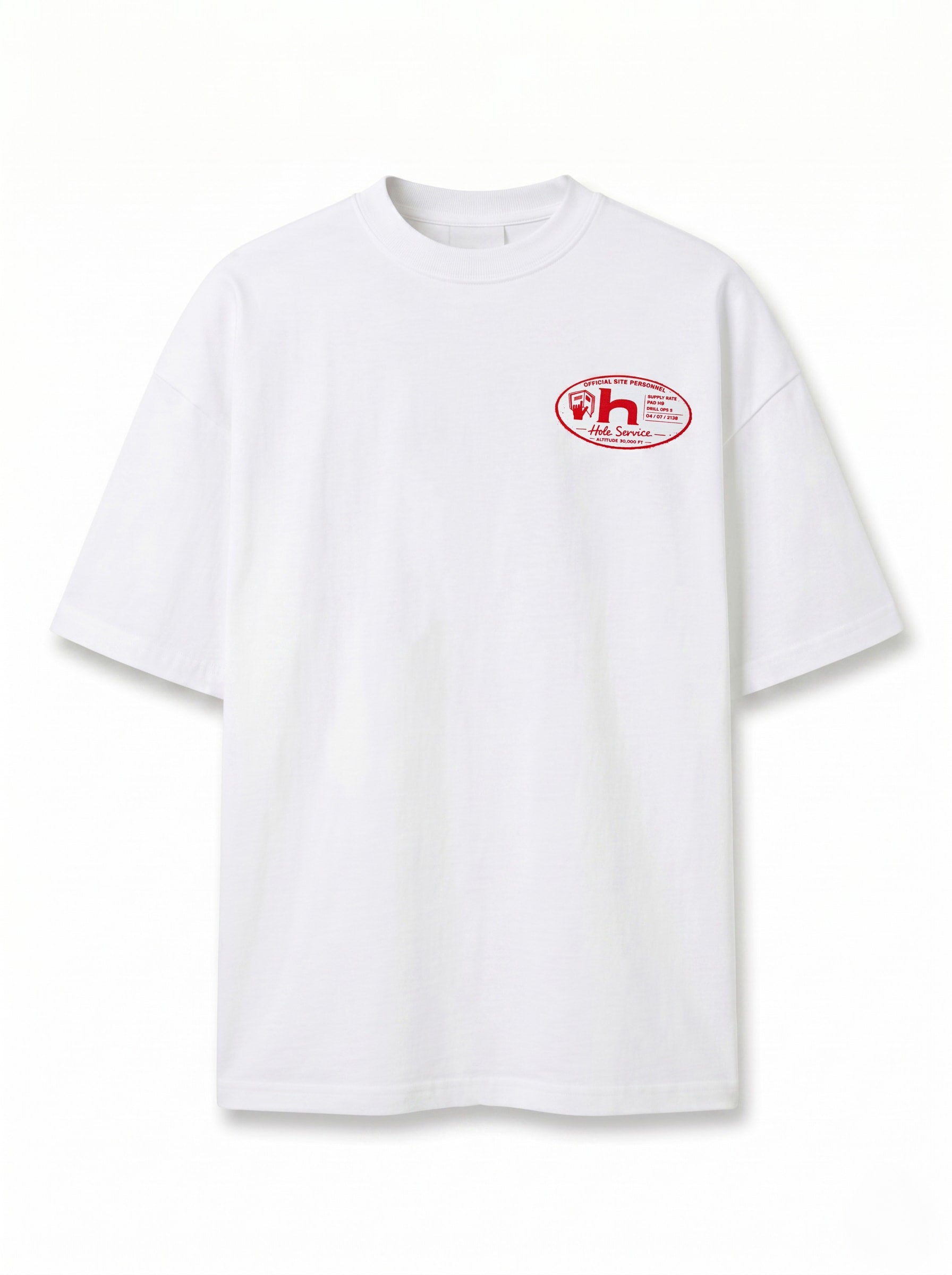 Hole Service Personnel Baskılı Oversize T-Shirt