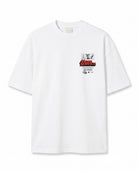 Kolaj Baskılı Ekru Oversize T-Shirt