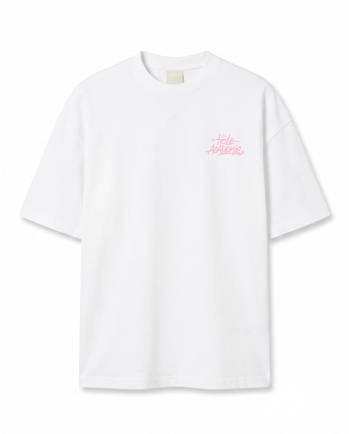 Pembe Graffiti Baskılı Ekru Oversize T-Shirt