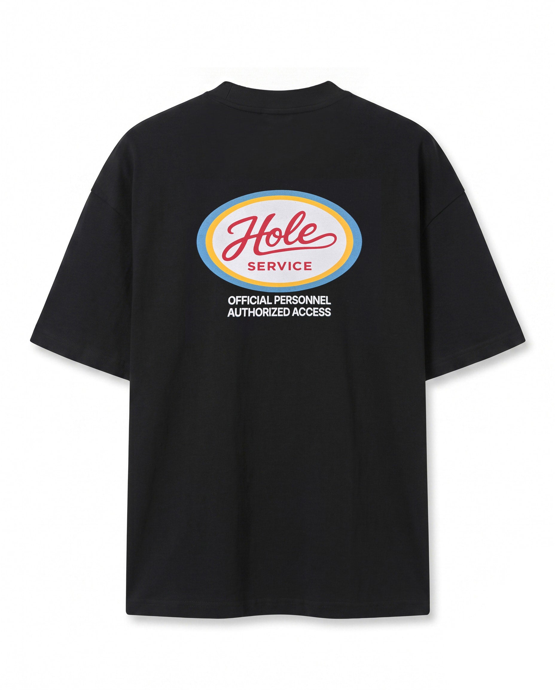 Retro Logo Baskılı Siyah Oversize T-Shirt