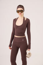 Bağlamalı Crop Kesim Ellen Bolero Kahve