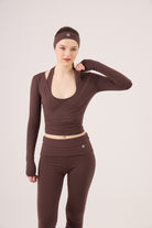 Bağlamalı Crop Kesim Ellen Bolero Kahve