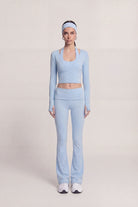 Bağlamalı Crop Kesim Ellen Bolero Mavi