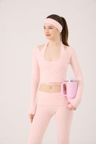 Bağlamalı Crop Kesim Ellen Bolero Pembe