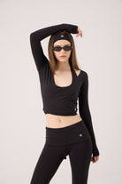 Bağlamalı Crop Kesim Ellen Bolero Siyah