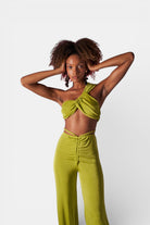 Holly Lolly-Beatrice Omuz Detaylı Crop Bluz – Yeşi̇l-Bluz-1-Milagron.com