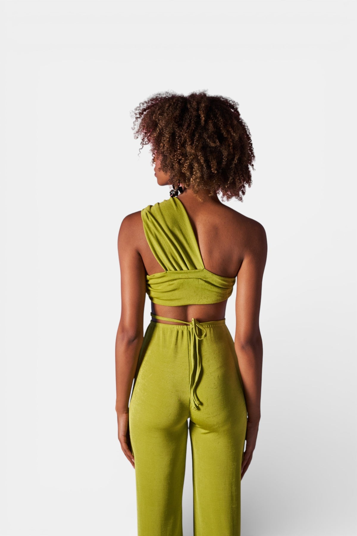 Holly Lolly-Beatrice Omuz Detaylı Crop Bluz – Yeşi̇l-Bluz-3-Milagron.com
