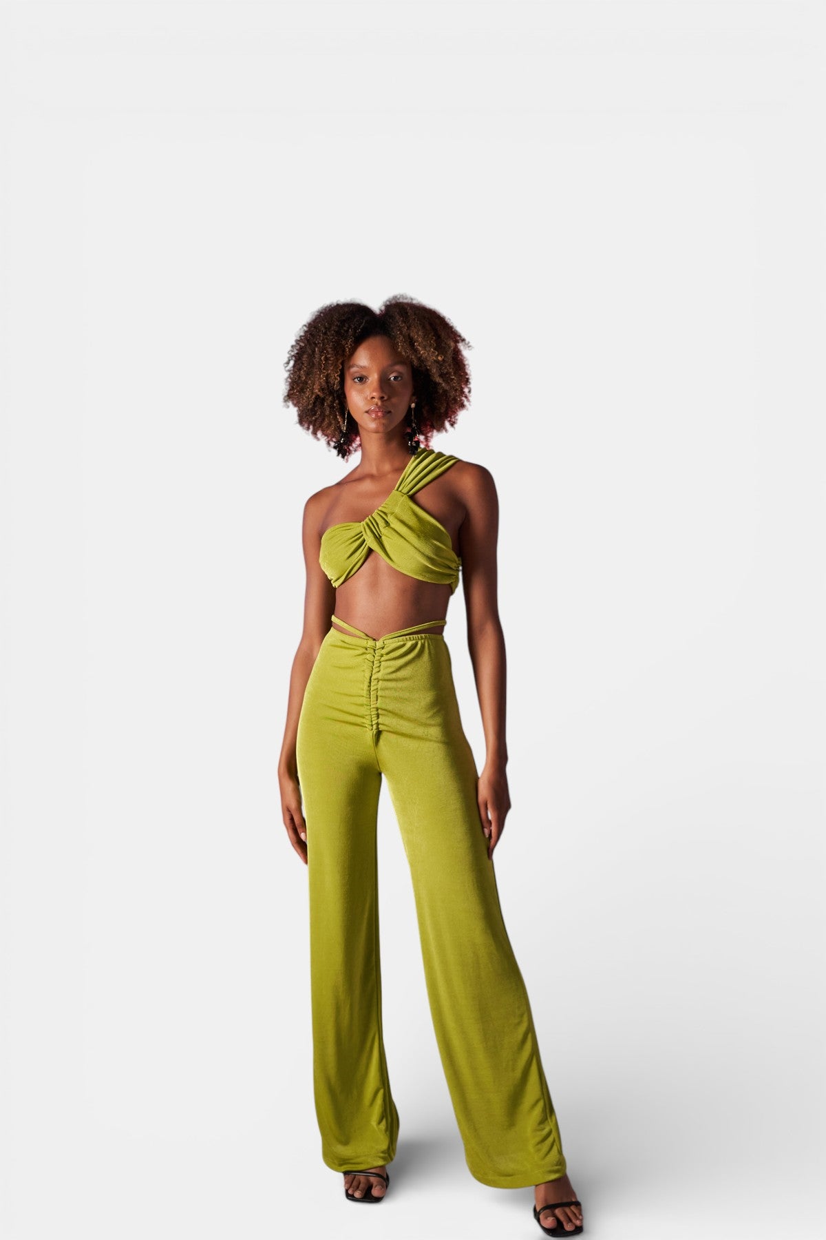 Holly Lolly-Beatrice Omuz Detaylı Crop Bluz – Yeşi̇l-Bluz-4-Milagron.com