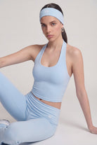 Beli Kıvrımlı Flare Ellen Tayt Pantolon Mavi