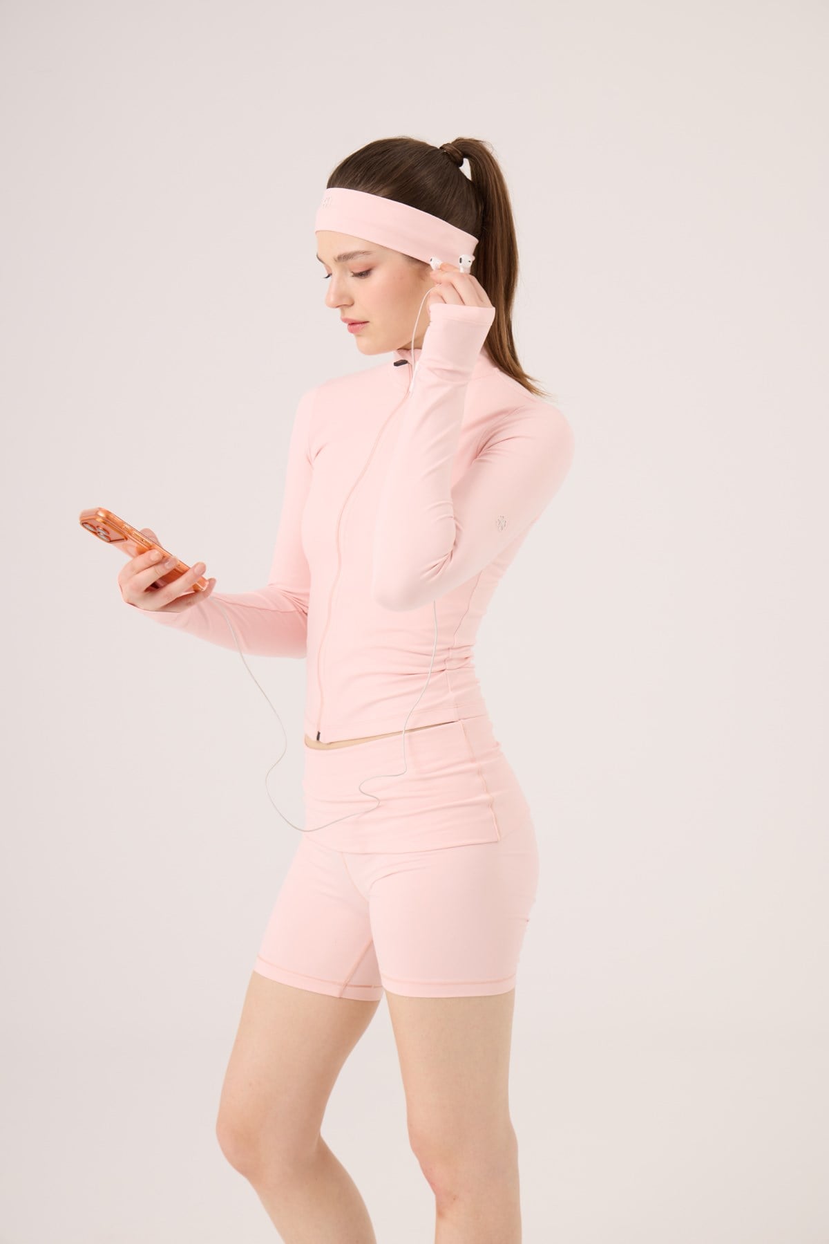 Beli Kıvrımlı Mini Kacie Şort Pembe