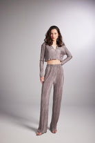 Beli Lastikli Esnek Comfy Pantolon Vizon