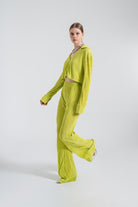 Beli Lastikli Esnek Comfy Pantolon Yeşil