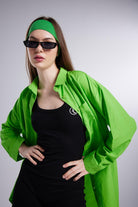 Cepli Oversize Kesim Lovesize Gömlek Yeşil