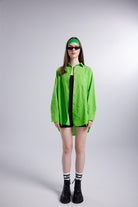 Cepli Oversize Kesim Lovesize Gömlek Yeşil