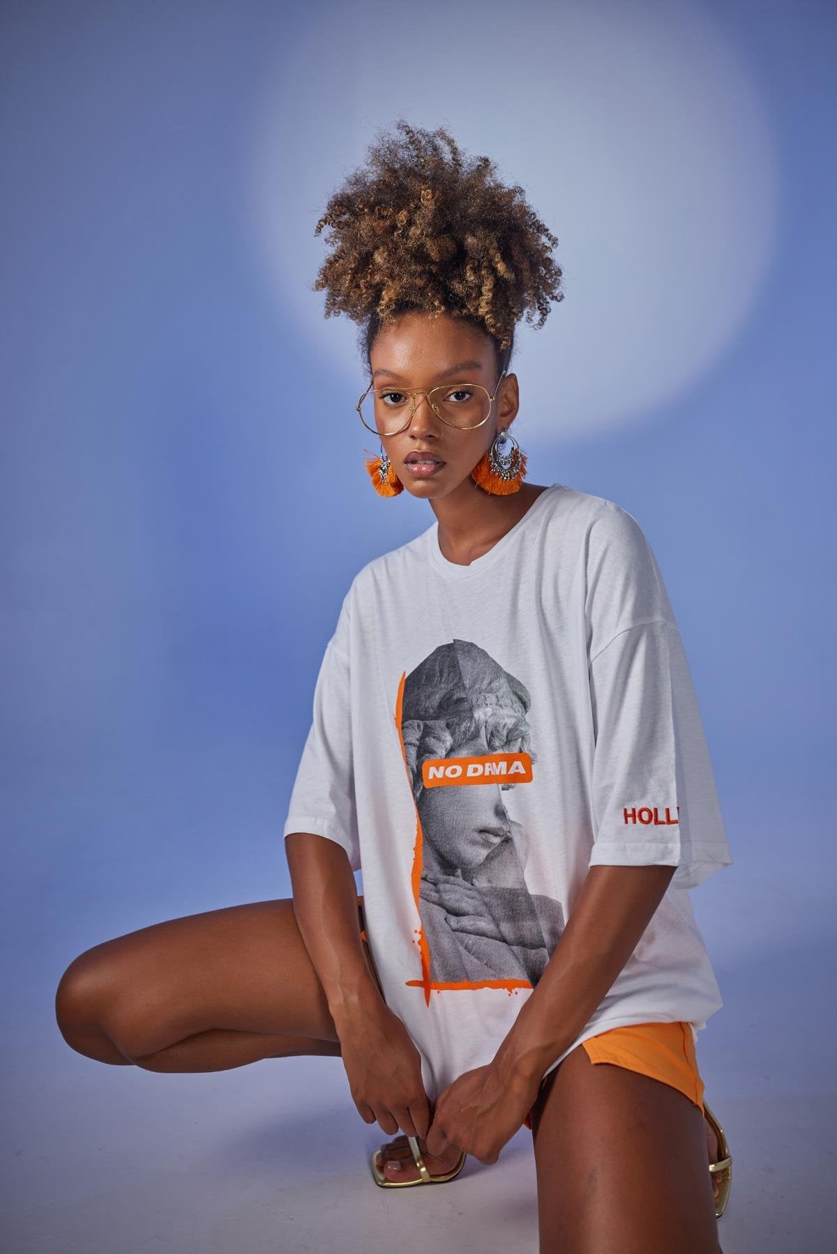 Drama T-Shirt Beyaz