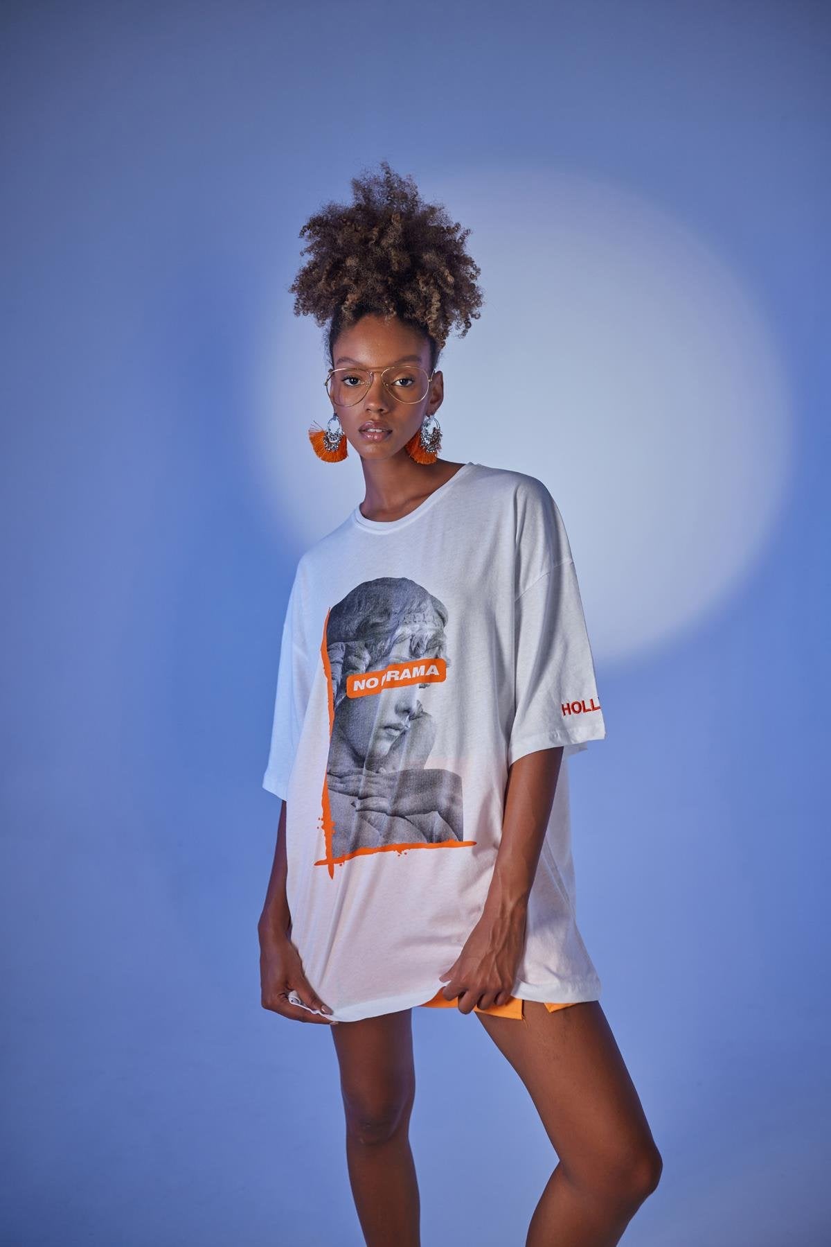 Drama T-Shirt Beyaz