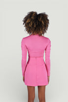 Holly Lolly-Draped Drape Detaylı Yarım Balıkçı Bluz – Pembe-Bluz-5-Milagron.com