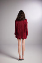 Düğme Kapamalı Comfy Oversize Gömlek Bordo