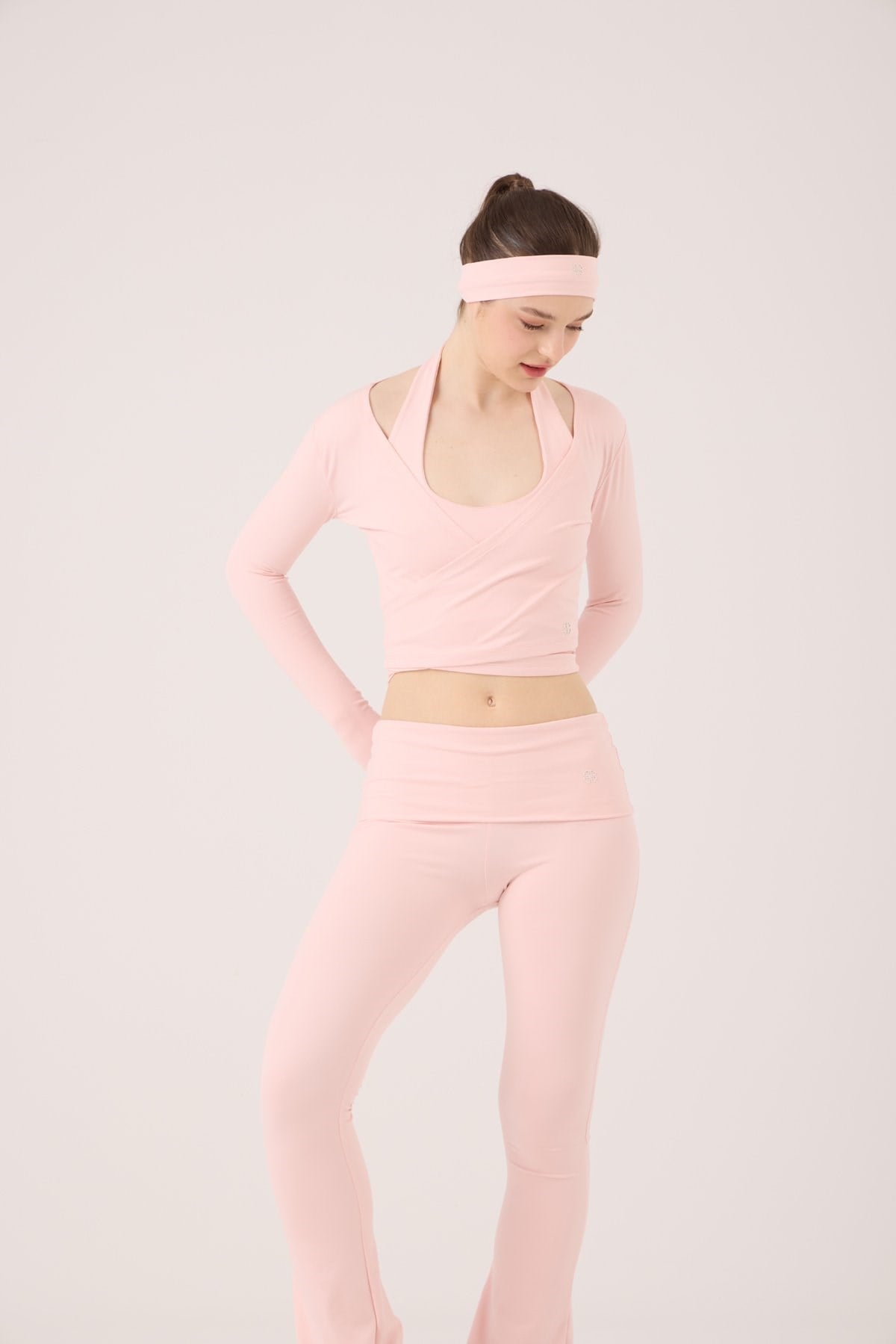 Bağlamalı Crop Kesim Ellen Bolero Pembe