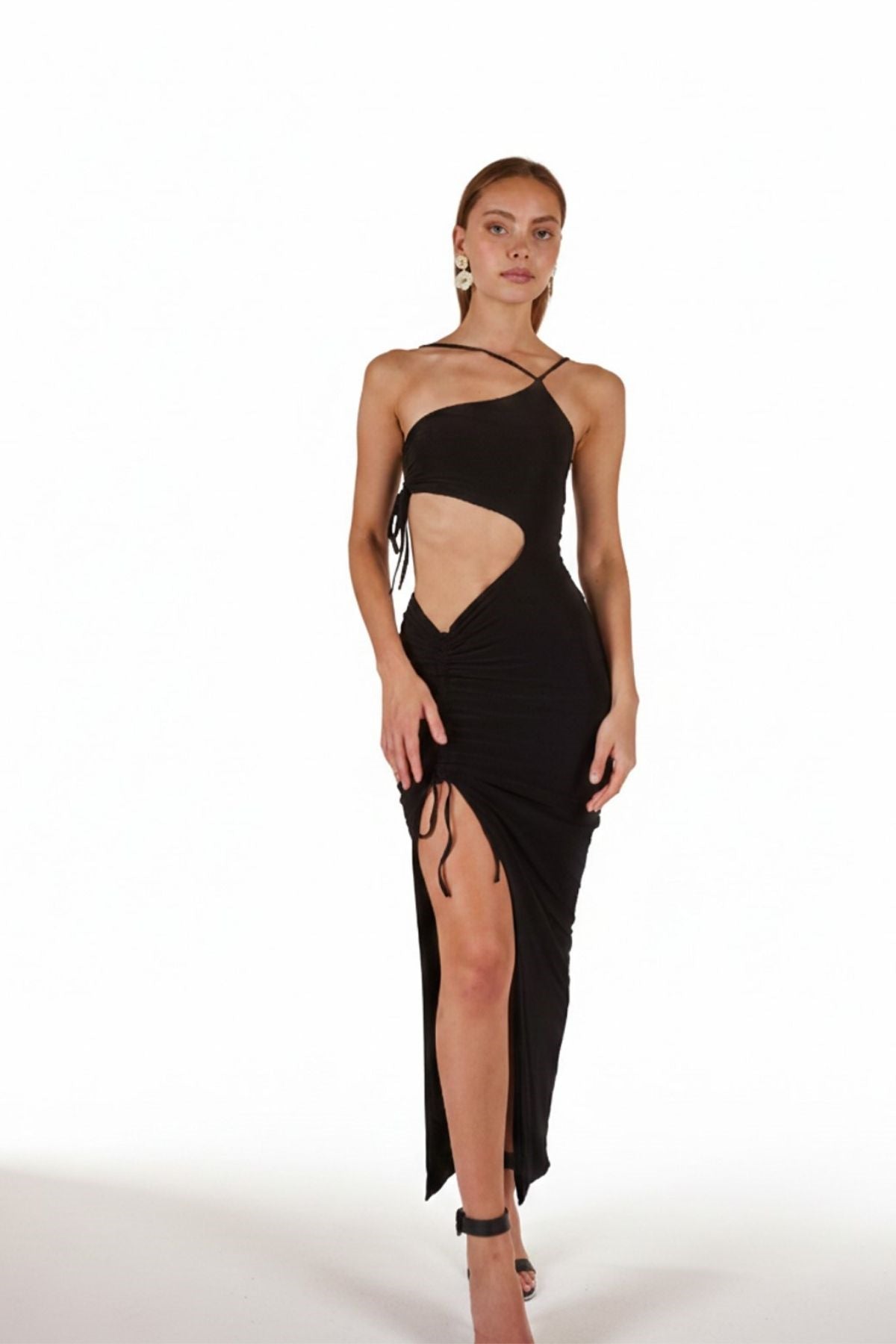 Holly Lolly-Ellie Elbise, Siyah-Elbise-3-Milagron.com