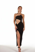 Holly Lolly-Ellie Elbise, Siyah-Elbise-3-Milagron.com