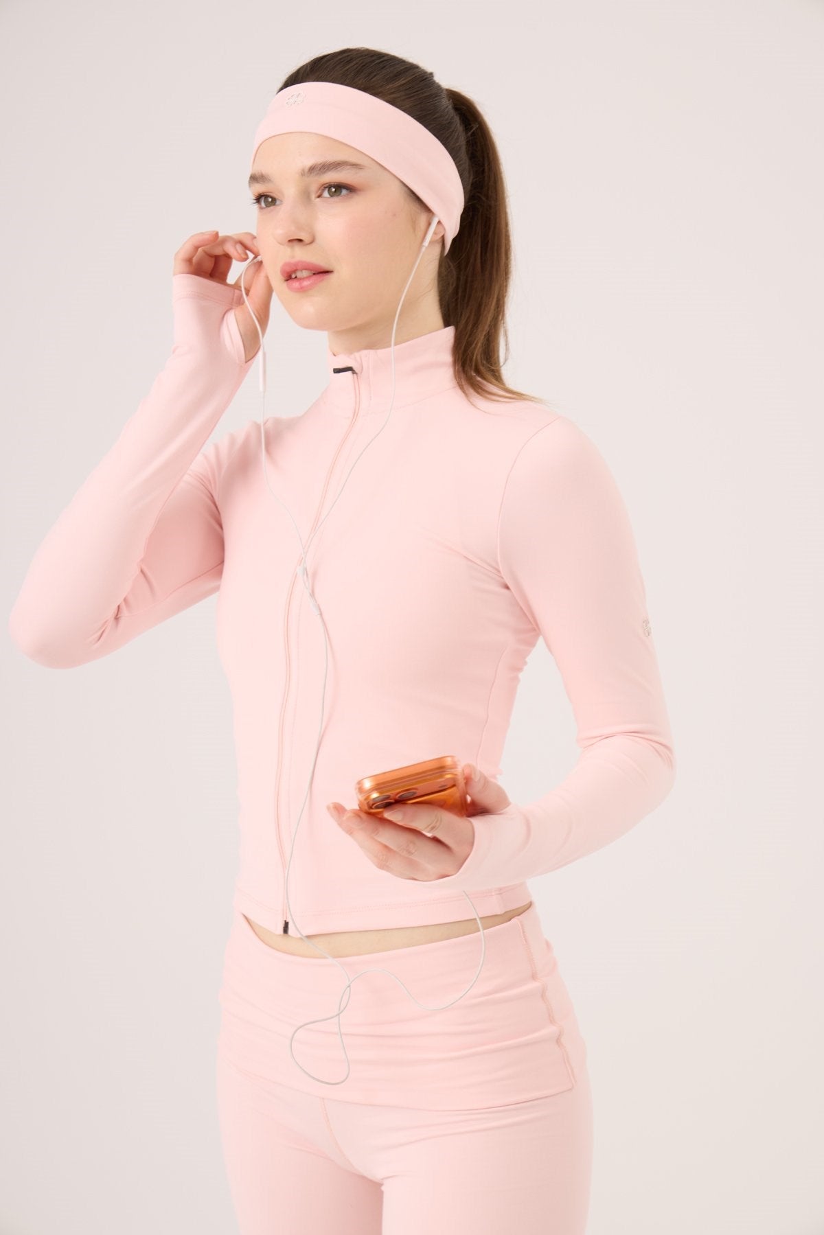 Parmak Detaylı Fermuarlı Fabiola Ceket Pembe