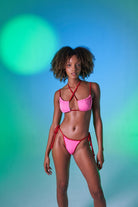 Kontrast Biyeli Emma Bikini Üstü Pembe
